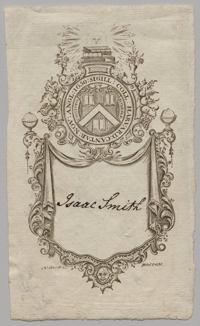 Ex-libris : Armoiries avec inscription d