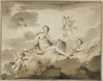 Conception du plafond : La vérité triomphante, avec Prudence et autres - Unknown artist