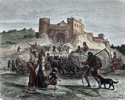 Celtes au service de leurs chefs - Civilisation celtique, Âge du fer : Les Celtes apportent leurs offrandes pour des sacrifices rituels - Unknown artist