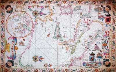 Carte de la Méditerranée, montrant l