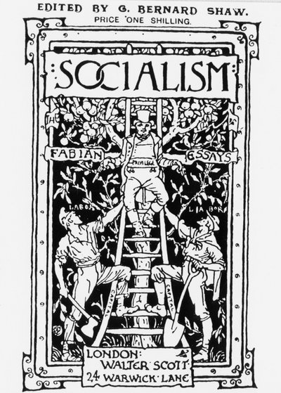 Couverture du magazine de la Fabian Society « Socialism », édité par G. B. Shaw. L