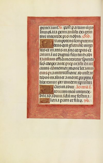 Page de texte décorée - Unknown artist