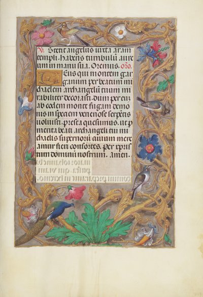 Page de texte décorée - Unknown artist