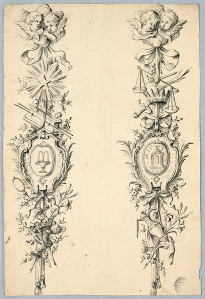 Conception pour deux trophées se référant à la Vierge - Unknown artist