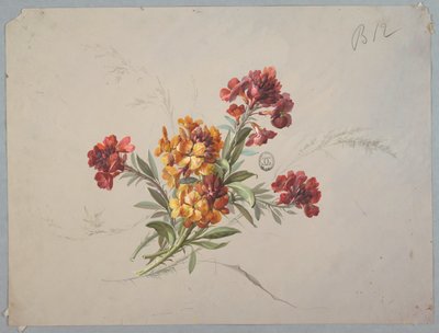 Design pour papier peint et textile : Fleurs - Unknown artist