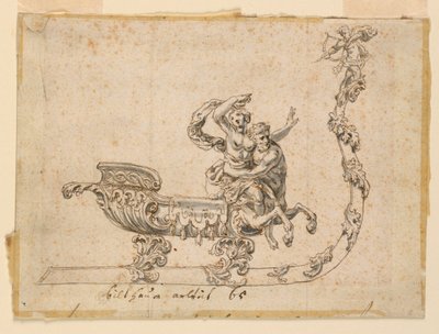 Conception pour une salière en forme de traîneau - Unknown artist