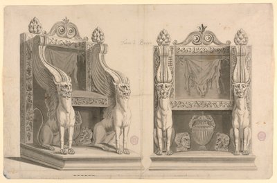 Conception pour un Trône du Prêtre de Bacchus, d