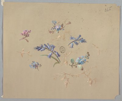 Conceptions pour papiers peints et textiles : Fleurs - Unknown artist