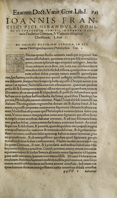 Examen de la vanité de la doctrine des nations et de la vérité de la discipline chrétienne par Pico della Mirandola - Unknown artist