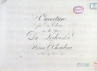 Première page de la partition musicale de l
