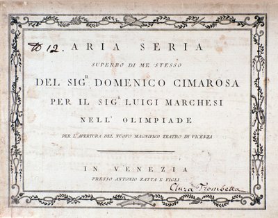 Première page de la partition musicale d