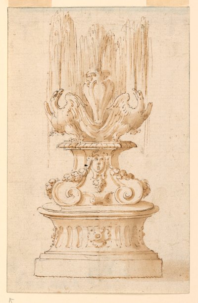 Fontaine avec deux aigles - Unknown artist