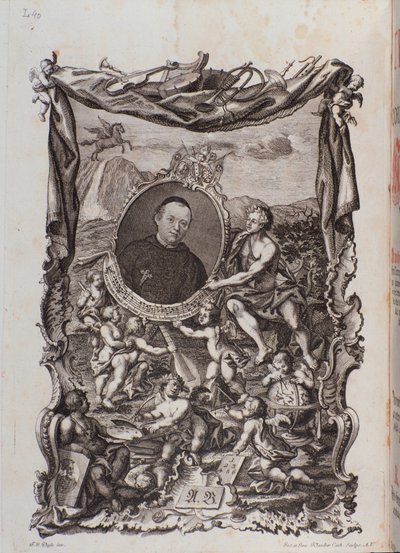 Frontispice avec portrait de Tractatus musicus par Meinrad Spiess - Unknown artist