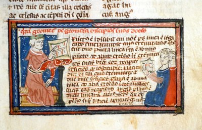 Course de Géomètre - Enluminure du Moyen Âge (ref. 418) - Unknown artist