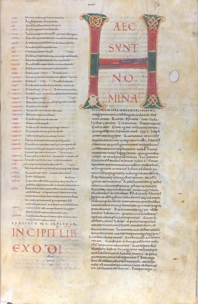 Haec sunt nomina : Initiale du Livre de l