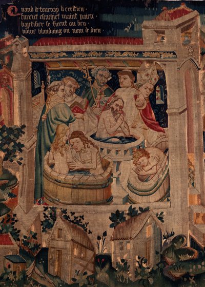Histoire de Saint Piat et Saint Éleuthère, Scène 7 : Baptême des chrétiens exilés - Unknown artist
