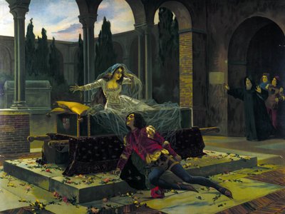 Illustration de la dernière scène du ballet "Roméo et Juliette" par Piotr Ilitch Tchaïkovski - Unknown artist