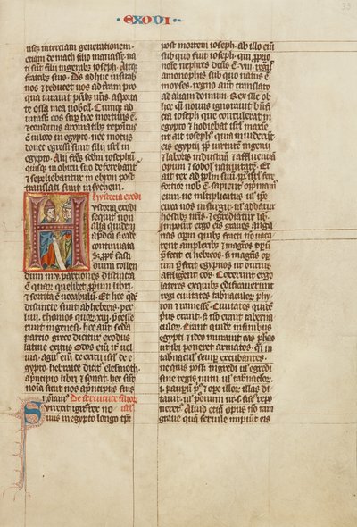 Initial H : Moïse parle aux Israélites - Unknown artist