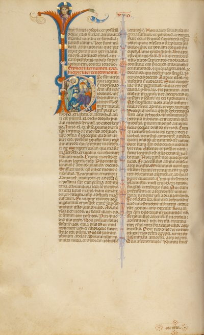 Initiale H : Moïse tirant de l