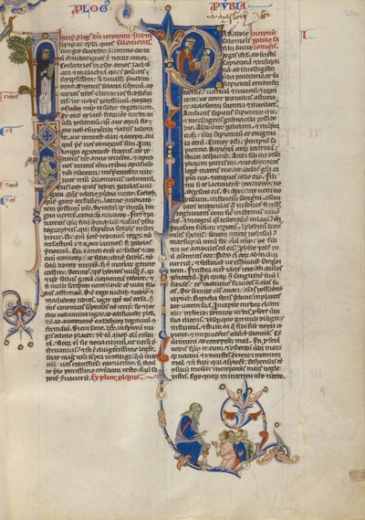 Initiale I : frère dominicain avec un livre ; Initiale P : Salomon instruisant un élève avec une baguette. - Unknown artist