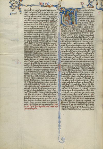 Initial V : Serviteur apportant une coupe à un roi - Unknown artist