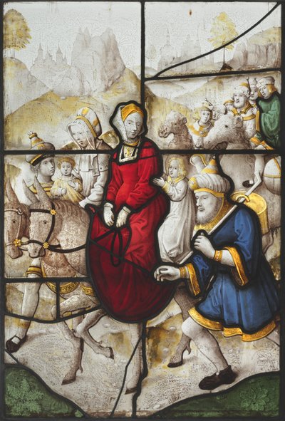 Jacob retournant à Canaan avec Rachel et Léa poursuivis par Laban - Unknown artist