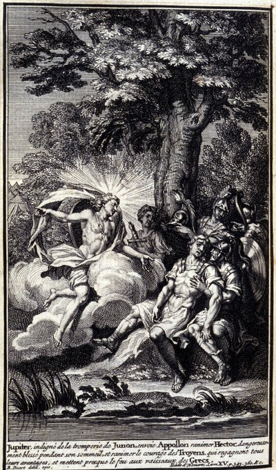 Jupiter envoie Apollon pour ranimer Hector (Illustration de l