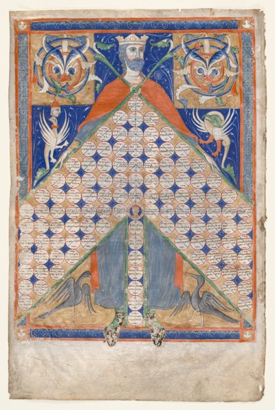 Feuille du Décret de Gratien : Table de Consanguinité - Unknown artist