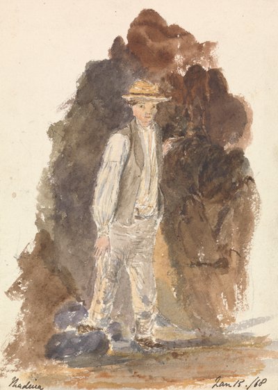 Homme debout (Madère 15 janv. 68) - Unknown artist