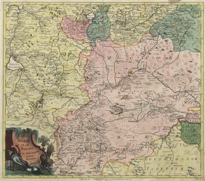Carte du gouvernement de Moscou et des parties des provinces voisines - Unknown artist