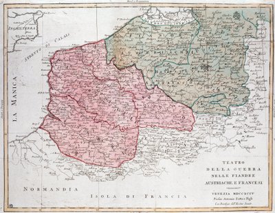 Carte de la campagne des Flandres entre l