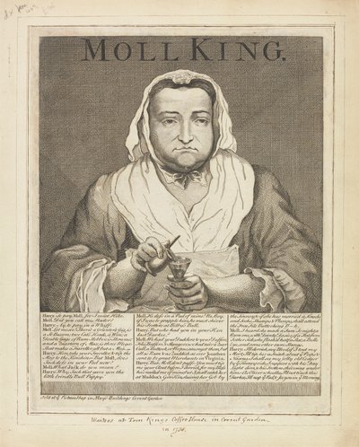 Moll King (Portrait gravé de la célèbre maîtresse du King