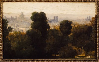Paris vu des hauteurs de Belleville; vers 1840, arrondissement actuel 19e, en 1840 - Unknown artist