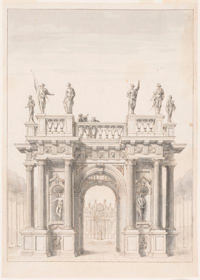 Pavillon dans un parc - Unknown artist