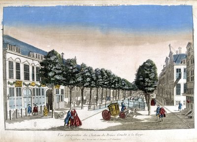 Vue en perspective de La Haye : les canaux et le château du Prince Gracht - Unknown artist
