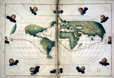 Planisphère (ou carte du monde). Carte géographique de l