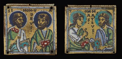 Paire de Plaques : Simon et Thaddée et Thomas et Matthieu - Unknown artist
