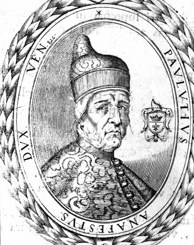 Portrait de Paoluccio Anafesto (697-717). Premier Doge de Venise - Unknown artist