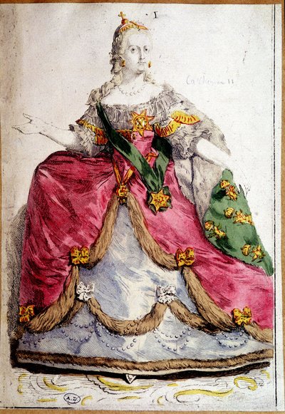 Portrait en pied de Catherine II de Russie - Unknown artist