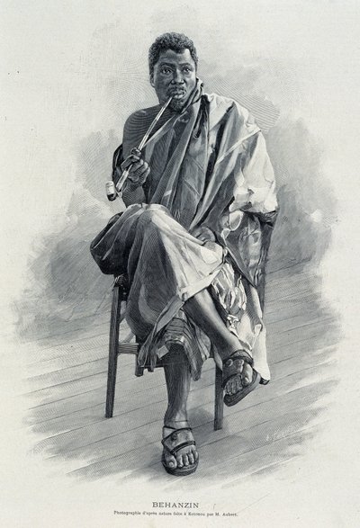 Portrait de Béhanzin (1844-1900), roi du Dahomey (actuel Bénin) - Unknown artist