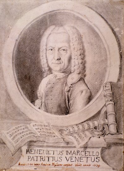 Portrait de Benedetto Marcello (dessin) - Unknown artist