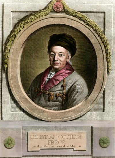Portrait de Christian Frege (1715-1781) mathématicien et philosophe allemand Gravure du 18ème siècle Collection privée - Unknown artist