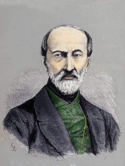 Portrait de Giuseppe Mazzini (1805 ou 1808 - 1872). - Unknown artist