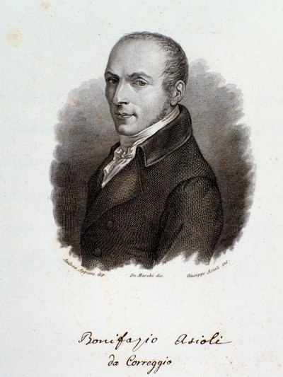 Portrait du compositeur italien Bonifazio Asioli (Gravure. 19ème siècle) - Unknown artist