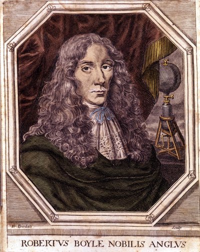 Portrait de Sir Robert Boyle, physicien et chimiste anglo-irlandais - Unknown artist