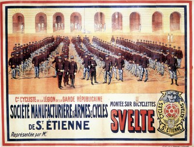 Présentation de la compagnie cycliste de la Légion de la Garde Républicaine : Société manufacturière d