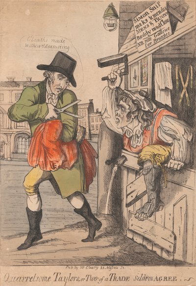 Les tailleurs querelleurs, ou deux d