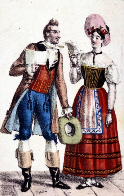 Représentation de Dulcamare et Alina (interprétés respectivement par Frezzolini et Heinefetter) dans l