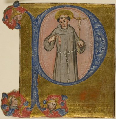 Saint François dans une initiale "P" historiée - Unknown artist