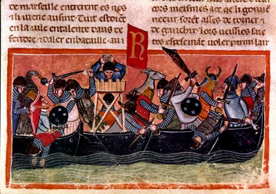 Scène de bataille navale Miniature d